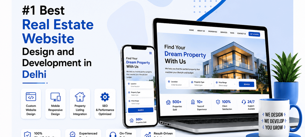 #1Best Real Estate Website Design and Development in Delhi in Min 🚀🚀