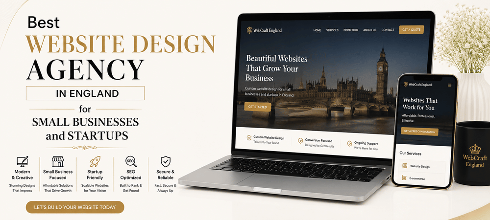 Best Website Design Agency in England for Small Businesses and Startups 🚀 