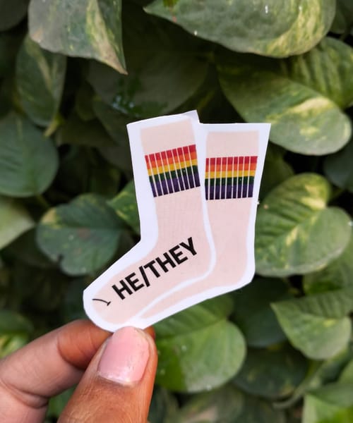 He/They Sticker 