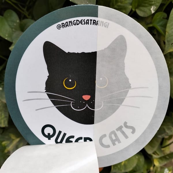 Queer cats car sticker 