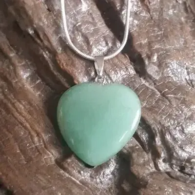 Green Aventurine Heart Pendant Necklace