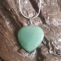 Green Aventurine Heart Pendant Necklace