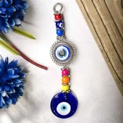 Fengshui Evil Eye Wall Hanging With Colorful Beads