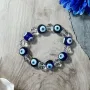 Feng Shui Turkish Evil Eye And Diamond Cut Clear Quartz