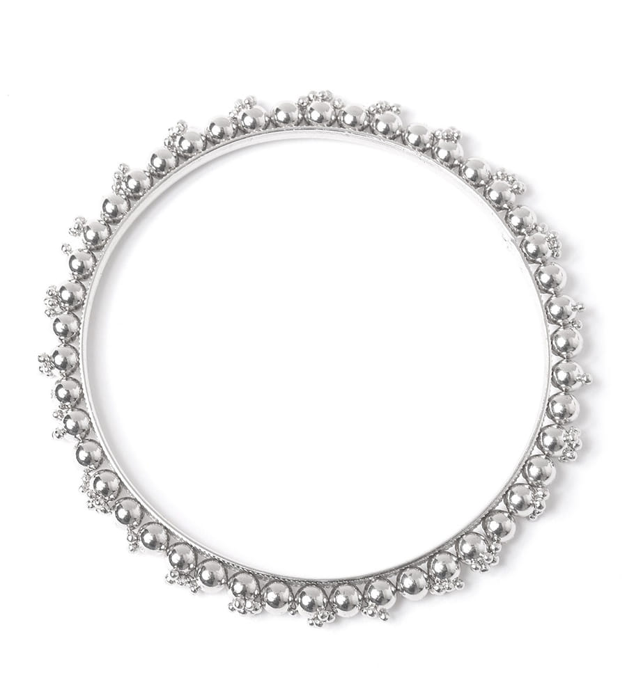 YouBella Set of 20 Silver-Plated Beaded Bangles