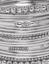 YouBella Set of 20 Silver-Plated Beaded Bangles