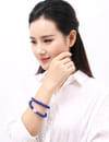 Best Valentine Gifts : YouBella Jewellery Stardust Crystal Bangle Bracelet Cum Necklace for Women and Girls (Blue)