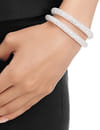 Best Valentine Gifts : YouBella Jewellery Stardust Crystal Bangle Bracelet Cum Necklace for Women and Girls (White)