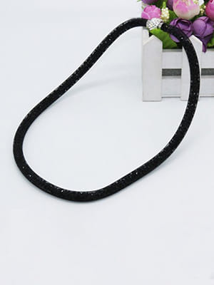 Best Valentine Gifts : YouBella Jewellery Stardust Crystal Bangle Bracelet Cum Necklace for Women and Girls (Black)