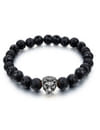 YouBella Fashion Jewellery Natural Healing Stones Divine Black Beads for Men and Women (Pack of 2)