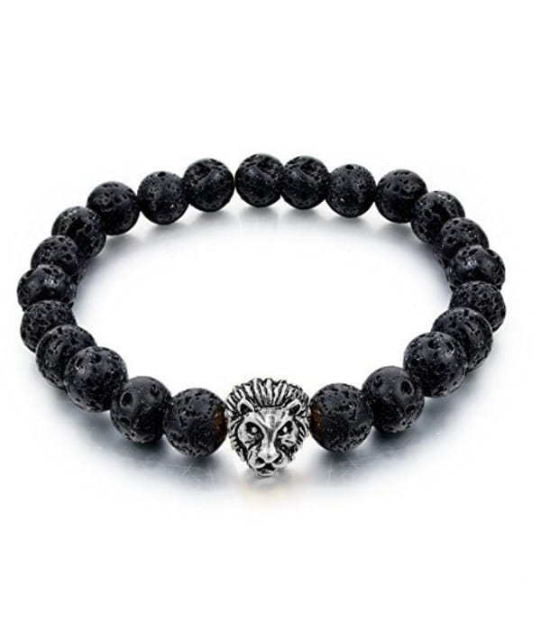 YouBella Fashion Jewellery Natural Healing Stones Divine Black Beads for Men and Women (Pack of 2)