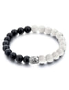 YouBella Fashion Jewellery Natural Healing Stones Divine Black and White Beads Daily Fancy Stylish Couple Bracelet for Men/Women/Boys/Girls