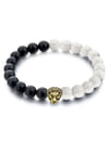 YouBella Fashion Jewellery Natural Healing Stones Divine Black and White Beads Daily Fancy Stylish Couple Bracelet for Men/Women/Boys/Girls