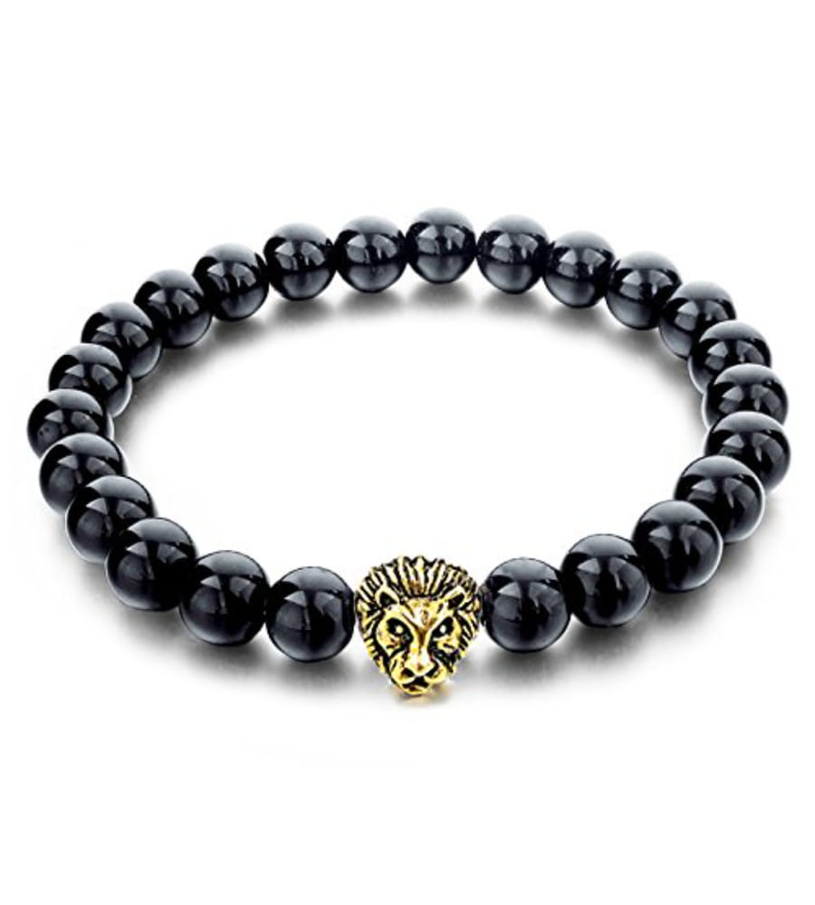 YouBella Fashion Jewellery Natural Healing Stones Divine Black and White Beads Daily Fancy Stylish Couple Bracelet for Men/Women/Boys/Girls