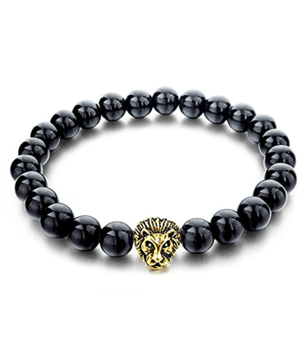 YouBella Fashion Jewellery Natural Healing Stones Divine Black and White Beads Daily Fancy Stylish Couple Bracelet for Men/Women/Boys/Girls