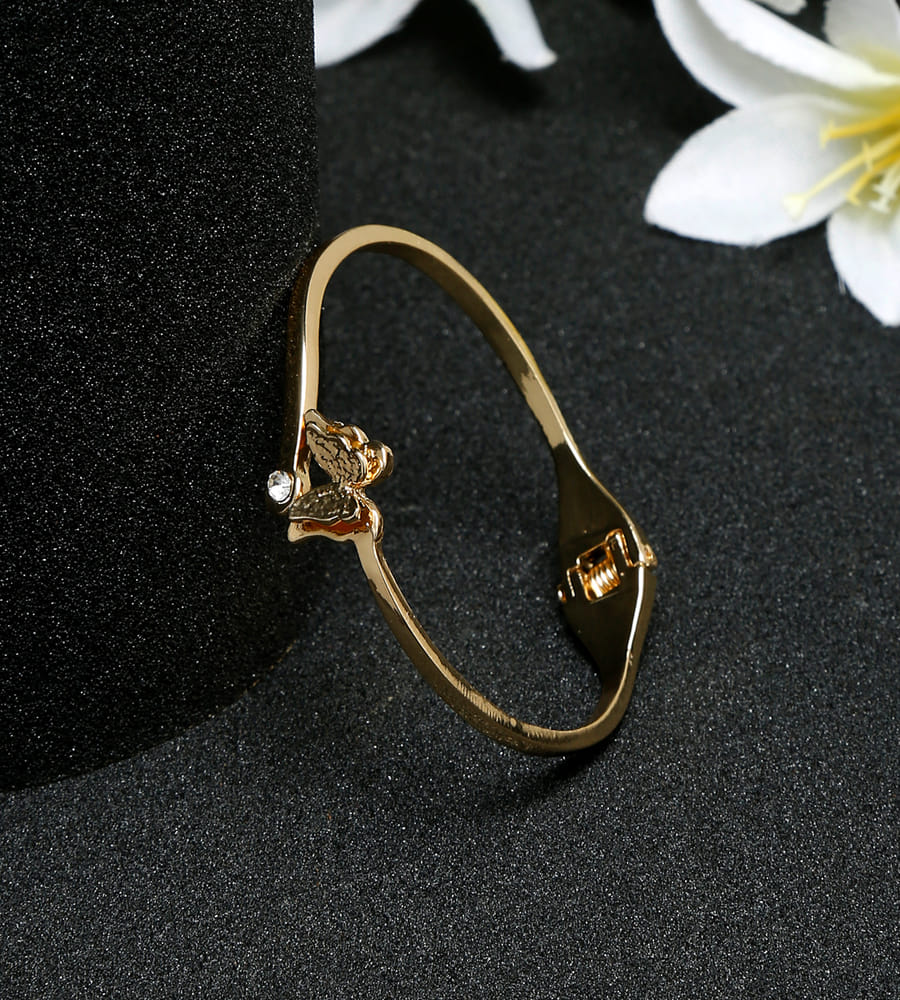 YouBella Jewellery Gold Plated Charm Bracelet Bangle for Girls and Women (Gold) (YBBN_91967)