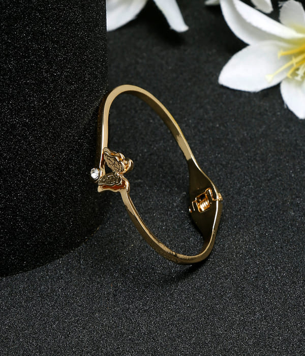 YouBella Jewellery Gold Plated Charm Bracelet Bangle for Girls and Women (Gold) (YBBN_91967)