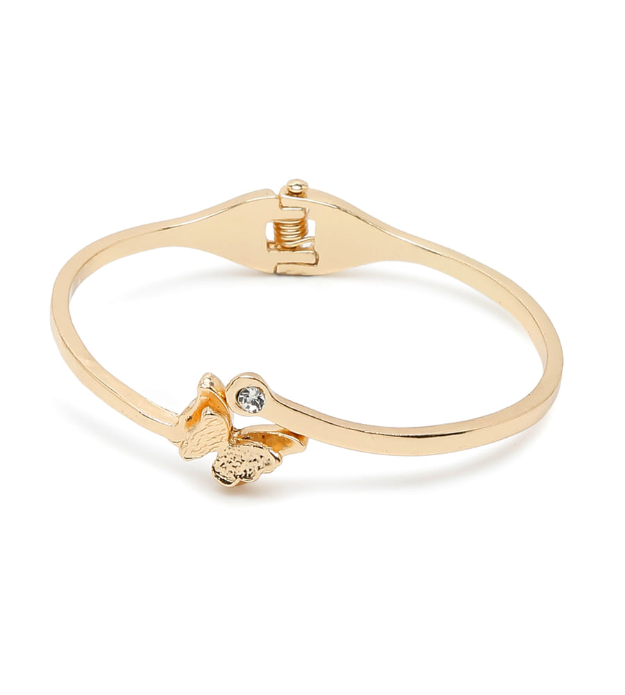 YouBella Jewellery Gold Plated Charm Bracelet Bangle for Girls and Women (Gold) (YBBN_91967)