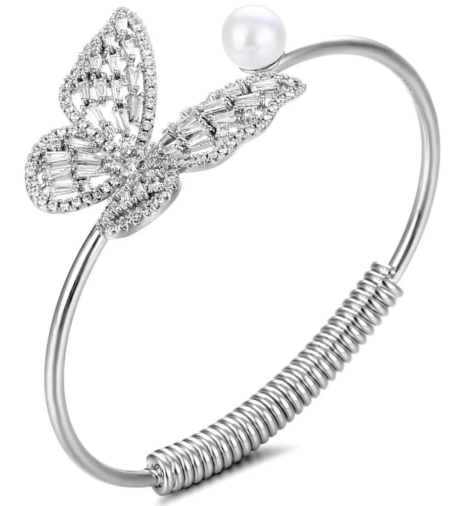 YouBella Jewellery for Women Stylish Celebrity Inspired Crystal Butterfly Shaped Bracelets for Women and Girls