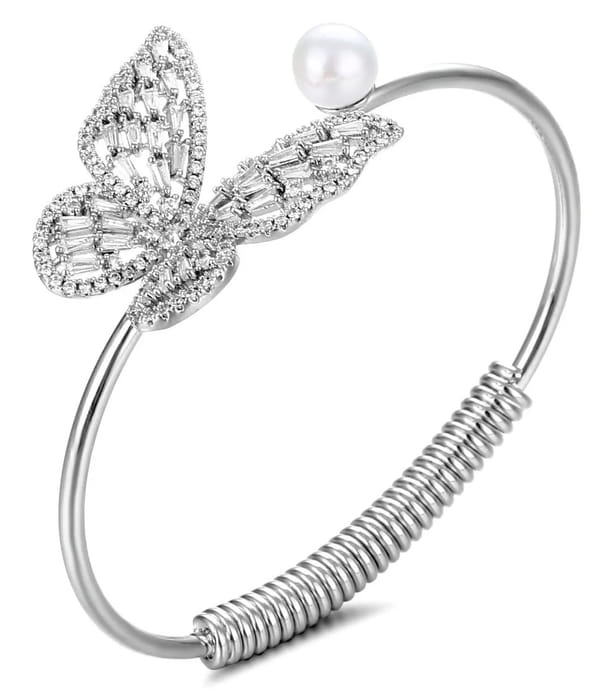 YouBella Jewellery for Women Stylish Celebrity Inspired Crystal Butterfly Shaped Bracelets for Women and Girls