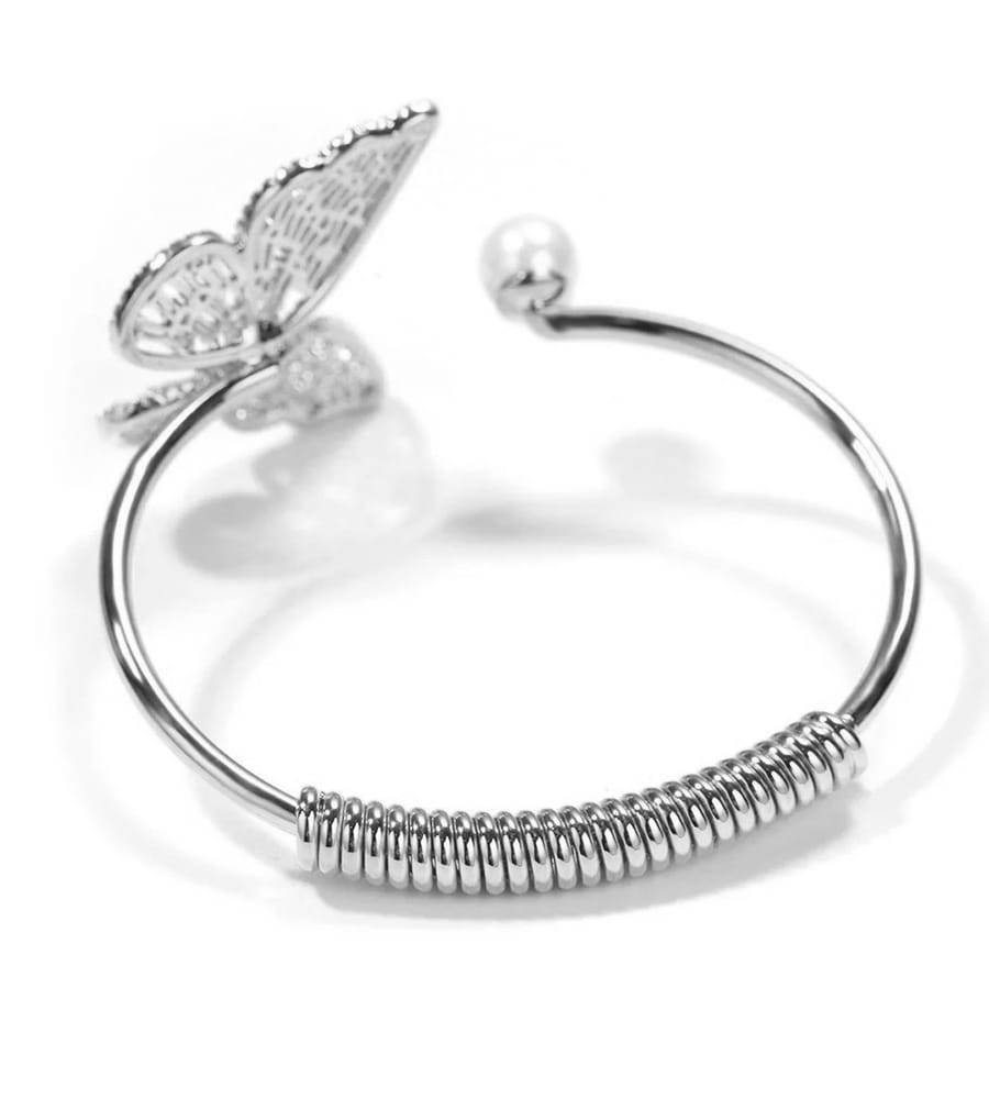 YouBella Jewellery for Women Stylish Celebrity Inspired Crystal Butterfly Shaped Bracelets for Women and Girls