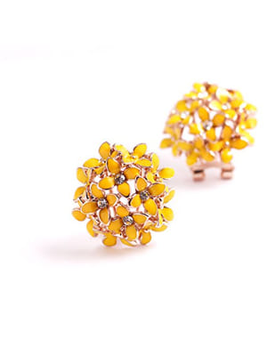 Valentine Gifts : YouBella Jewellery Presents Gracias Collection Floral Earrings for Girls and Women (Yellow)