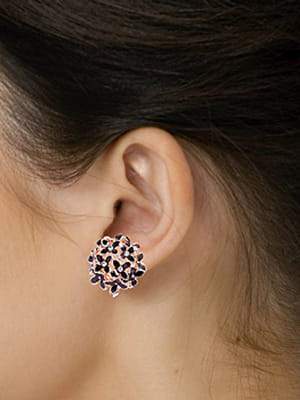 Valentine Gifts : YouBella Jewellery Presents Gracias Collection Floral Earrings for Girls and Women (Black)