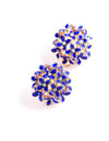 Valentine Gifts : YouBella Jewellery Presents Gracias Collection Floral Earrings for Girls and Women (Dark Blue)
