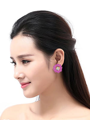 Best Valentine Gifts : YouBella Jewellery Presents Gracias Collection Floral Earrings for Girls and Women (Light Pink)