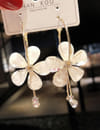 YouBella Gold Plated Drop Earrings for Women (Off-White)(YBEAR_31191)