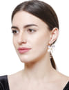 YouBella Gold Plated Drop Earrings for Women (Off-White)(YBEAR_31191)