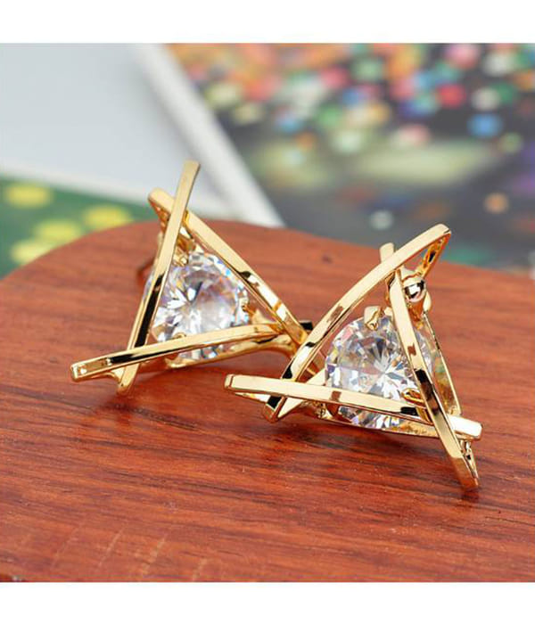 Best Valentine Gifts : YouBella Jewellery AAA Clear Zircon Gold Plated Earrings for Girls and Women