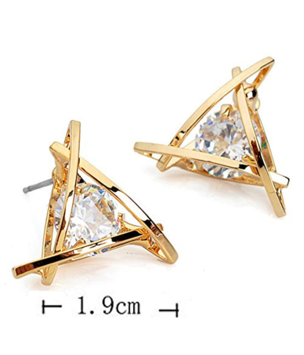 Best Valentine Gifts : YouBella Jewellery AAA Clear Zircon Gold Plated Earrings for Girls and Women