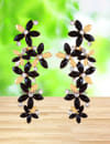 Valentine Gifts : YouBella Jewellery Designer Hanging Fancy Party Wear Earrings for Girls and Women (Golden-Black)