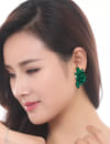 Valentine Gifts : YouBella Fashion Jewellery Stylish Fancy Party Wear Earrings for Girls and Women (Green)