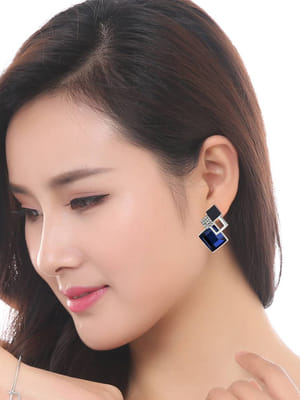 Valentine Gifts : YouBella Fashion Jewellery Stylish Fancy Party Wear Earrings for Girls and Women (Blue)