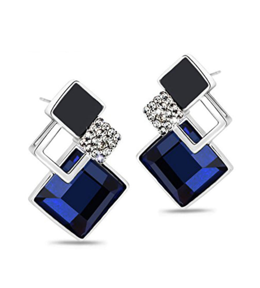 Valentine Gifts : YouBella Fashion Jewellery Stylish Fancy Party Wear Earrings for Girls and Women (Blue)