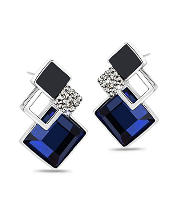 Valentine Gifts : YouBella Fashion Jewellery Stylish Fancy Party Wear Earrings for Girls and Women (Blue)