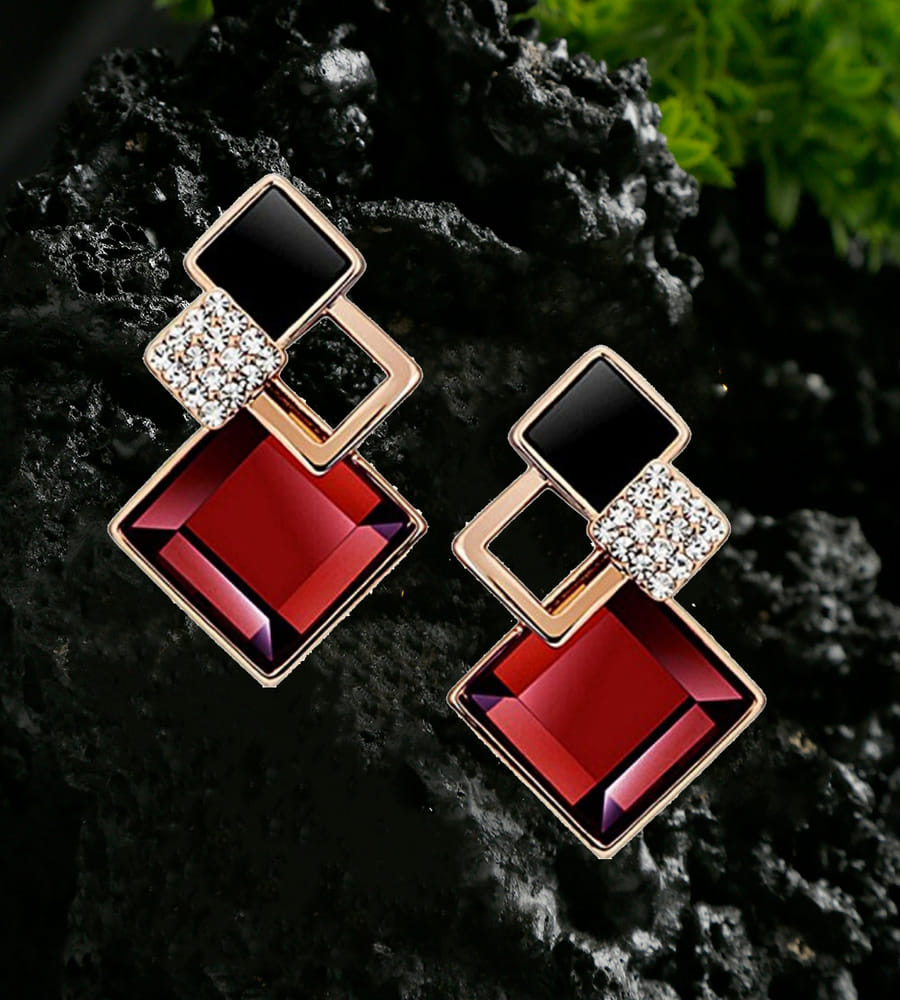 Valentine Gifts : YouBella Fashion Jewellery Stylish Fancy Party Wear Earrings for Girls and Women (Brown)