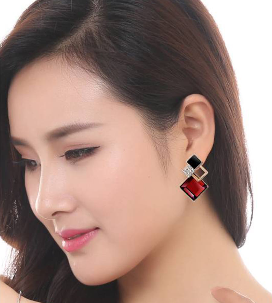 Valentine Gifts : YouBella Fashion Jewellery Stylish Fancy Party Wear Earrings for Girls and Women (Brown)