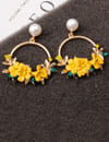 YouBella Jewellery Ear rings for women Floral Resin Earrings for Girls and Women (Yellow)