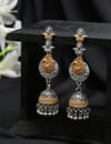 YouBella Jewellery Oxidised Silver Jhumka/Jhumki Earrings for Girls and Women (Silver) (Style 1)