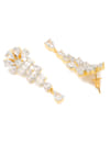 YouBella Jewellery Celebrity Inspired American Diamond Studded Necklace Jewellery Set with Earrings for Girls and Women (Gold) (YBNK_50543)