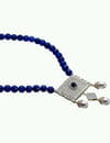 YouBella American Diamond Gold Plated Exclusive Necklace Set/Jewellery Set with Earrings for Girls and Women (Blue)