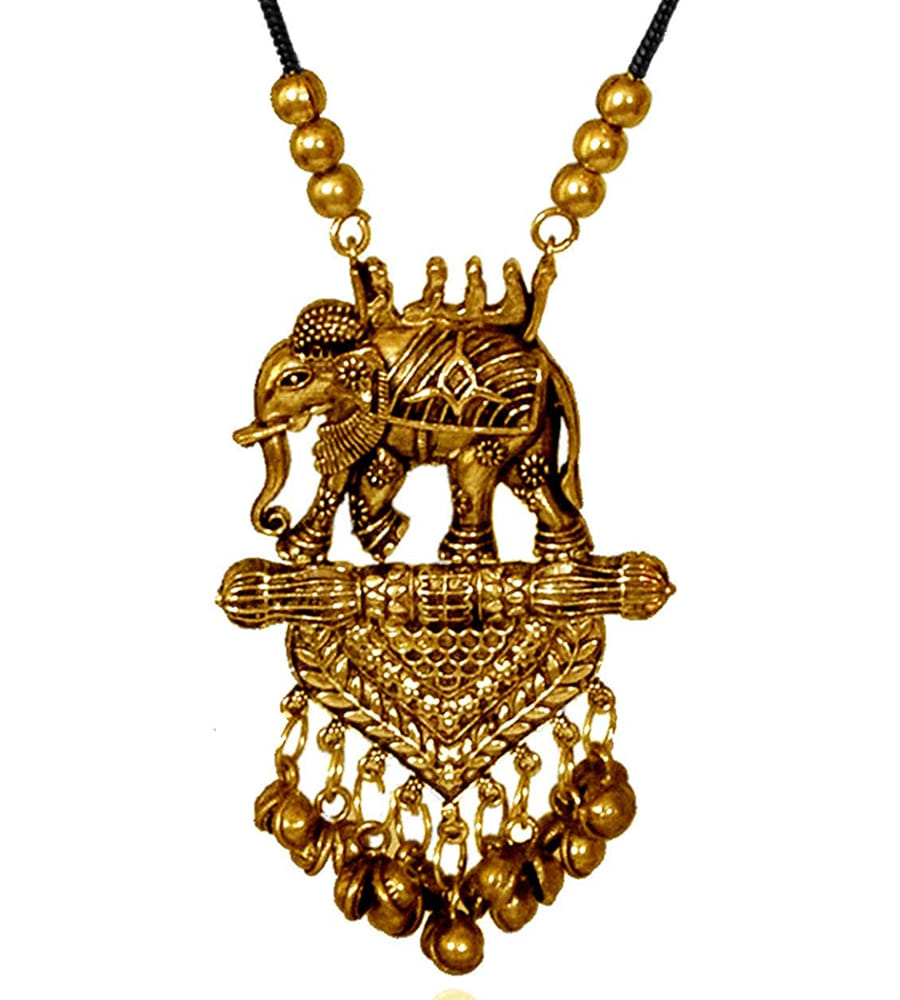 YouBella Jewellery Sets for Women Afghani Boho Bahubali Necklace Jewellery for Girls/Wome (Silver) (Gold)