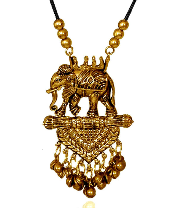 YouBella Jewellery Sets for Women Afghani Boho Bahubali Necklace Jewellery for Girls/Wome (Silver) (Gold)