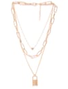 YouBella Women Stylish Latest Design Trendy Multi Layer Necklace Jewellery Gold Plated Multi Strand for Women (Golden) (YBNK_5745)