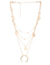 YouBella Stylish Jewellery Layered Gold Plated Multi Strand Necklace for Women (Golden, YBNK_5799)