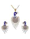YouBella Stylish Party Wear Jewellery Gold Plated and American Diamond Jewellery Set for Women (Multi-Colour)(YBPD_49_FON)