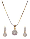 YouBella American Diamond Gold Plated Jewellery Necklace for Girls Fashion Pendant Set/Necklace Set with Earrings for Girls and Women : Best Rakhi Gift Jewellery